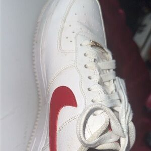 Nike Red and White Athletic Shoes